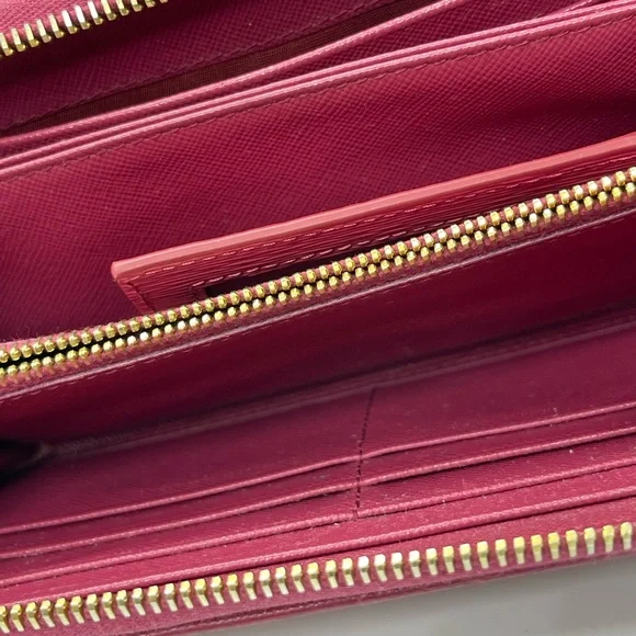 Prada Pink Fiocco Bow Saffiano Lux Long Wallet - Picture 11 of 15